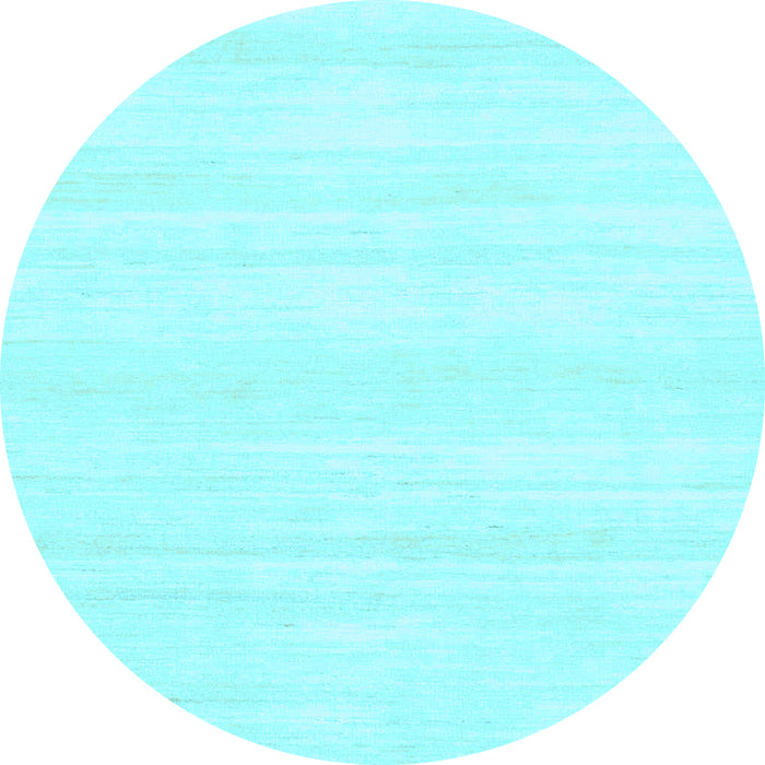 Round Solid Light Blue Modern Rug, abs1354lblu