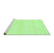 Sideview of Machine Washable Solid Green Modern Area Rugs, wshabs1354grn