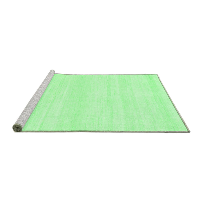 Sideview of Machine Washable Solid Emerald Green Modern Area Rugs, wshabs1354emgrn