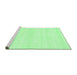 Sideview of Machine Washable Solid Emerald Green Modern Area Rugs, wshabs1354emgrn