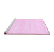 Sideview of Machine Washable Solid Pink Modern Rug, wshabs1354pnk