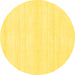 Round Solid Yellow Modern Rug, abs1354yw