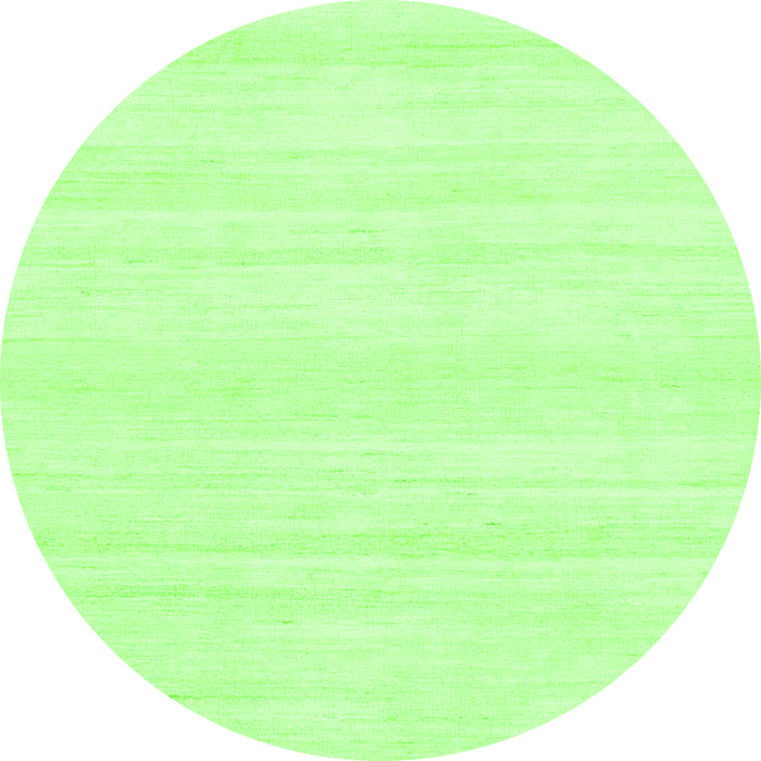 Round Solid Green Modern Rug, abs1354grn