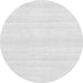 Round Machine Washable Solid Gray Modern Rug, wshabs1354gry