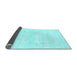 Sideview of Solid Light Blue Modern Rug, abs1354lblu