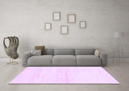 Machine Washable Solid Purple Modern Area Rugs in a Living Room, wshabs1355pur