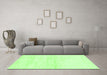 Machine Washable Solid Green Modern Area Rugs in a Living Room,, wshabs1355grn