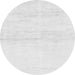 Round Solid Gray Modern Rug, abs1355gry