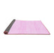 Sideview of Solid Pink Modern Rug, abs1355pnk