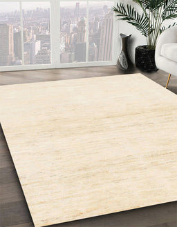 Machine Washable Abstract Moccasin Beige Rug in a Family Room, wshabs1355