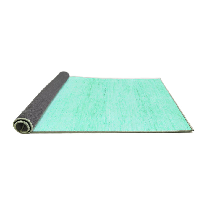 Sideview of Solid Turquoise Modern Rug, abs1355turq