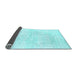 Sideview of Solid Light Blue Modern Rug, abs1355lblu