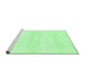 Sideview of Machine Washable Solid Emerald Green Modern Area Rugs, wshabs1355emgrn