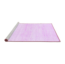 Sideview of Machine Washable Solid Purple Modern Area Rugs, wshabs1355pur