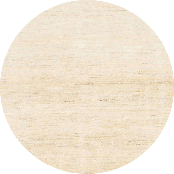 Round Machine Washable Abstract Moccasin Beige Rug, wshabs1355