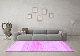 Machine Washable Solid Purple Modern Area Rugs in a Living Room, wshabs1356pur