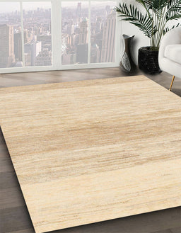 Abstract Khaki Gold Solid Rug in Family Room, abs1356