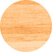 Round Solid Orange Modern Rug, abs1356org