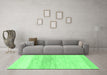 Machine Washable Solid Emerald Green Modern Area Rugs in a Living Room,, wshabs1356emgrn