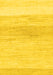 Machine Washable Solid Yellow Modern Rug, wshabs1356yw