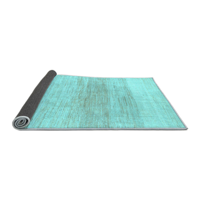 Sideview of Solid Light Blue Modern Rug, abs1356lblu