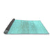 Sideview of Solid Light Blue Modern Rug, abs1356lblu