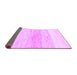 Sideview of Solid Purple Modern Rug, abs1356pur