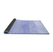 Sideview of Solid Blue Modern Rug, abs1356blu