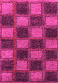 Checkered Pink Modern Rug, abs1357pnk