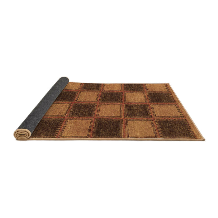 Sideview of Checkered Brown Modern Rug, abs1357brn