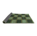 Sideview of Checkered Turquoise Modern Rug, abs1357turq