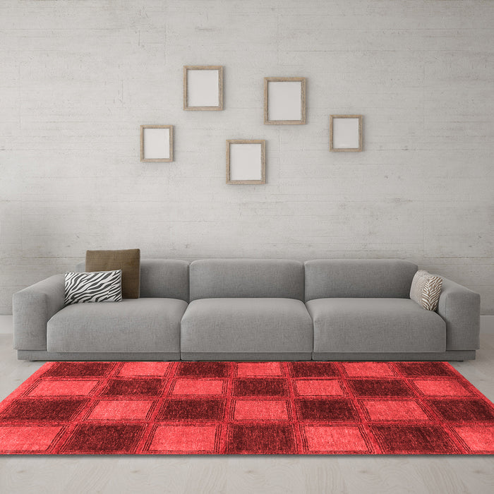 Modern Red Washable Rugs