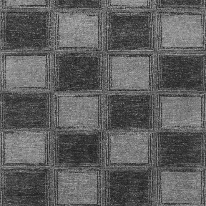 Machine Washable Checkered Gray Modern Rug, wshabs1357gry