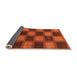 Sideview of Checkered Orange Modern Rug, abs1357org