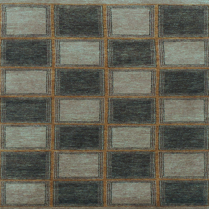 Square Checkered Light Blue Modern Rug, abs1357lblu