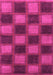 Machine Washable Checkered Pink Modern Rug, wshabs1357pnk