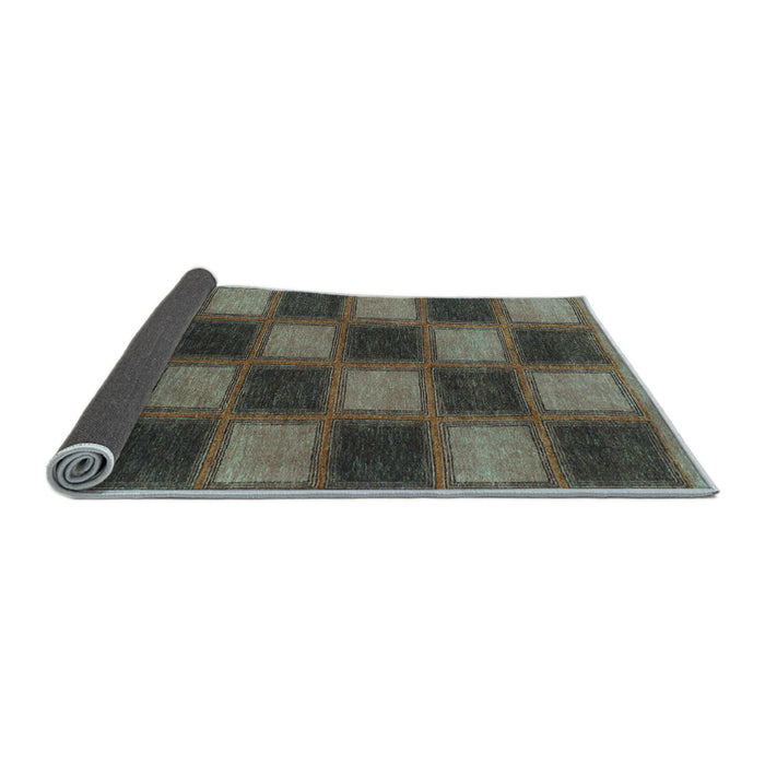 Sideview of Checkered Light Blue Modern Rug, abs1357lblu