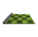 Sideview of Checkered Green Modern Rug, abs1357grn