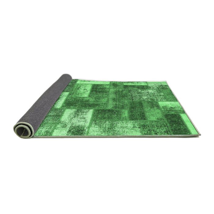 Sideview of Patchwork Emerald Green Transitional Rug, abs1358emgrn