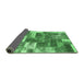 Sideview of Patchwork Emerald Green Transitional Rug, abs1358emgrn