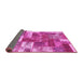 Sideview of Patchwork Pink Transitional Rug, abs1358pnk