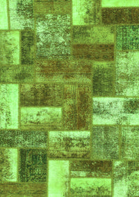 Patchwork Green Transitional Rug, abs1358grn