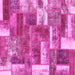 Square Machine Washable Patchwork Pink Transitional Rug, wshabs1358pnk