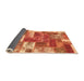 Sideview of Patchwork Orange Transitional Rug, abs1358org