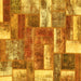 Square Patchwork Yellow Transitional Rug, abs1358yw