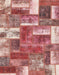 Machine Washable Abstract Red Rug, wshabs1358