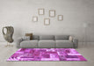 Machine Washable Patchwork Purple Transitional Area Rugs in a Living Room, wshabs1358pur