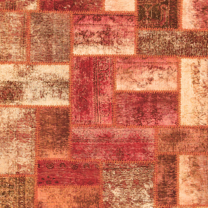 Patchwork Orange Transitional Rug, abs1358org