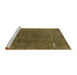 Sideview of Machine Washable Abstract Hazel Green Rug, wshabs1359