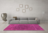 Machine Washable Abstract Pink Modern Rug, wshabs1359pnk